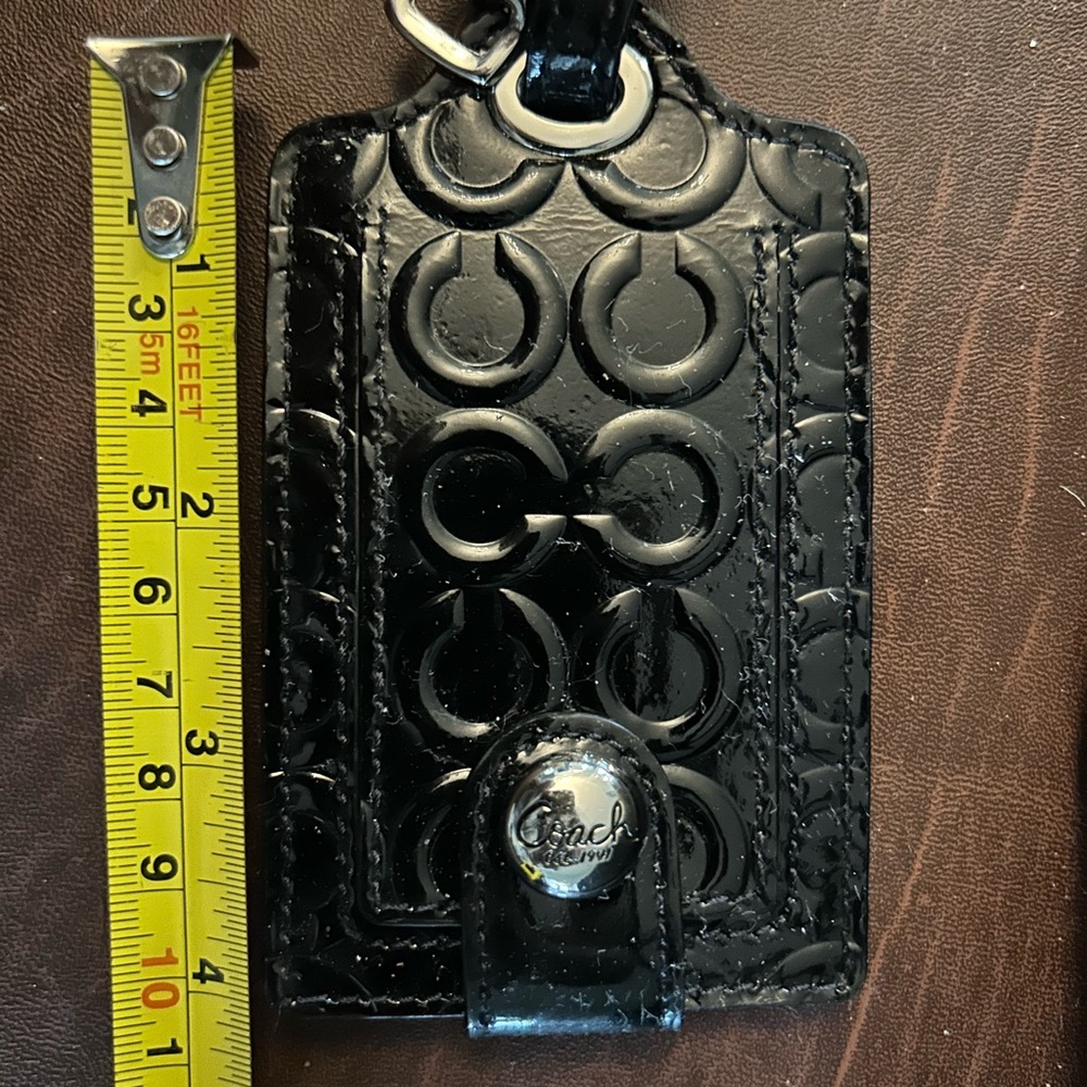 Coach Black luggage tag